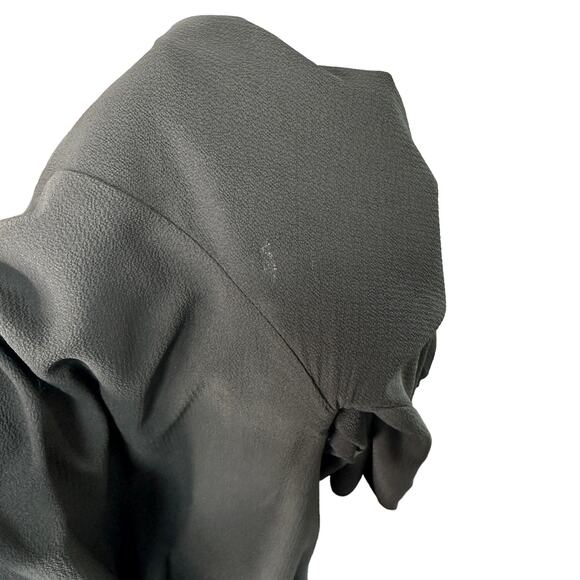 GIBSON Womens Large Black Three Quarter Cuffed Wrist Sleeve Twist Hem Bubble Top - Picture 5 of 8